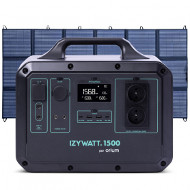 Pack générateur solaire LFP IZYWATT 1500 et panneau solaire 400